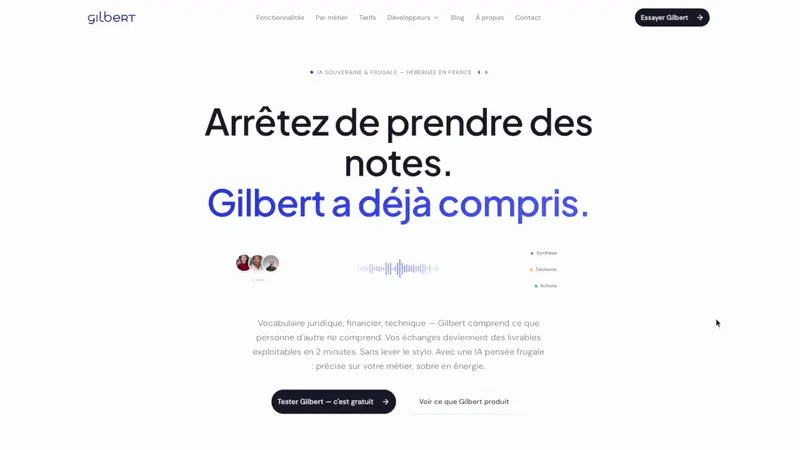 Bonjour Gilbert