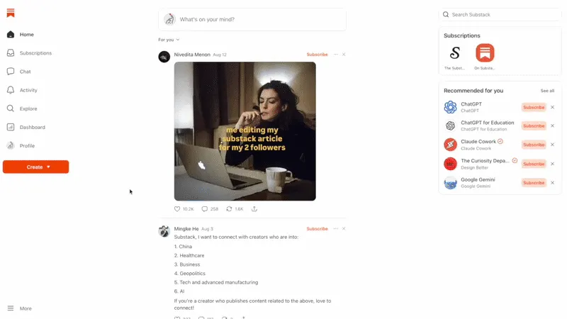 Nous ! Sur Substack